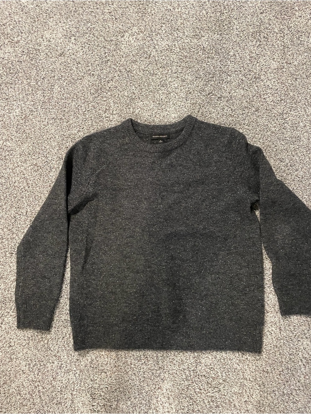 Banana Republic Women's Charcoal Crewneck Sweater
